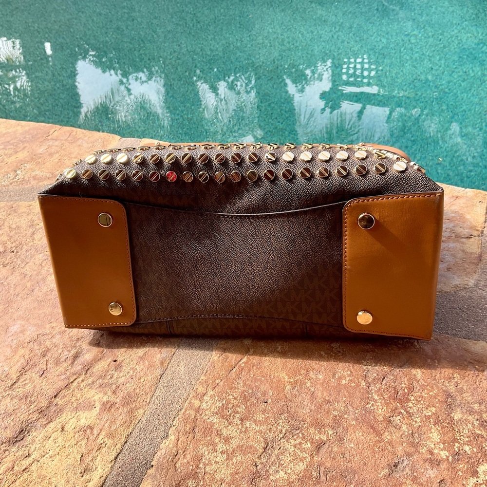 MICHAEL Michael Kors Brown Tote with Gold Accents - Picture 3 of 6